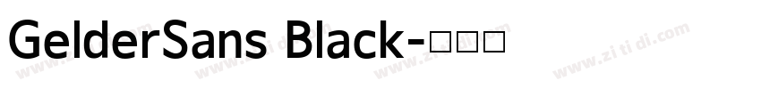 GelderSans Black字体转换